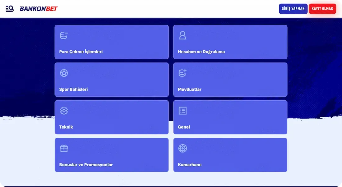 bankonbet casino sıkça sorulan sorular
