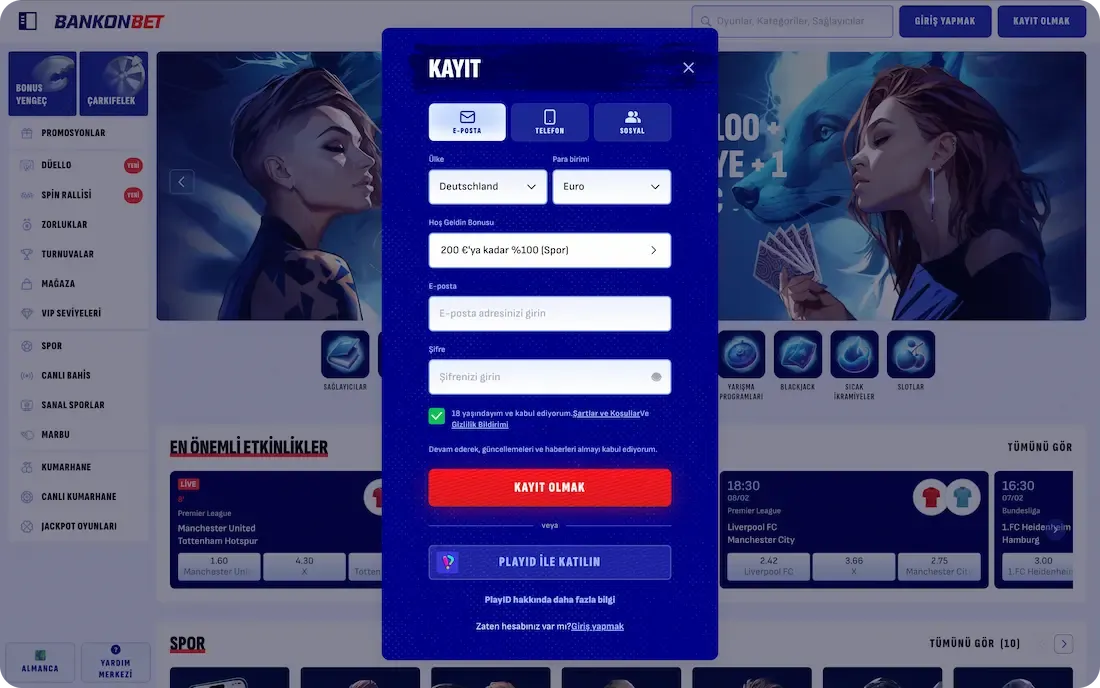 bankonbet casino kaydı